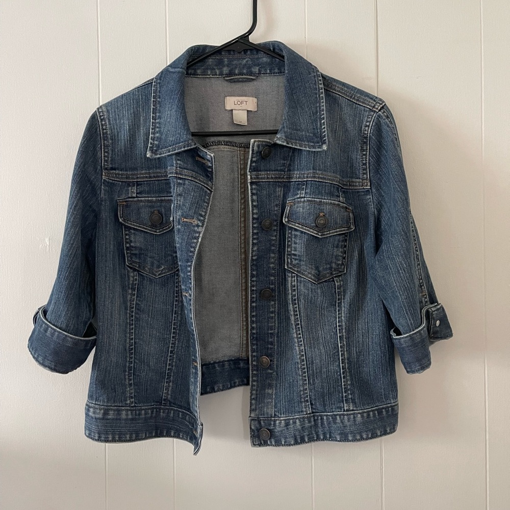 LOFT Cropped Denim Jacket